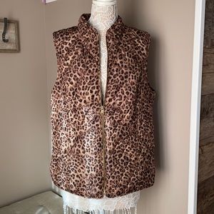 Charter club leopard print vest XL